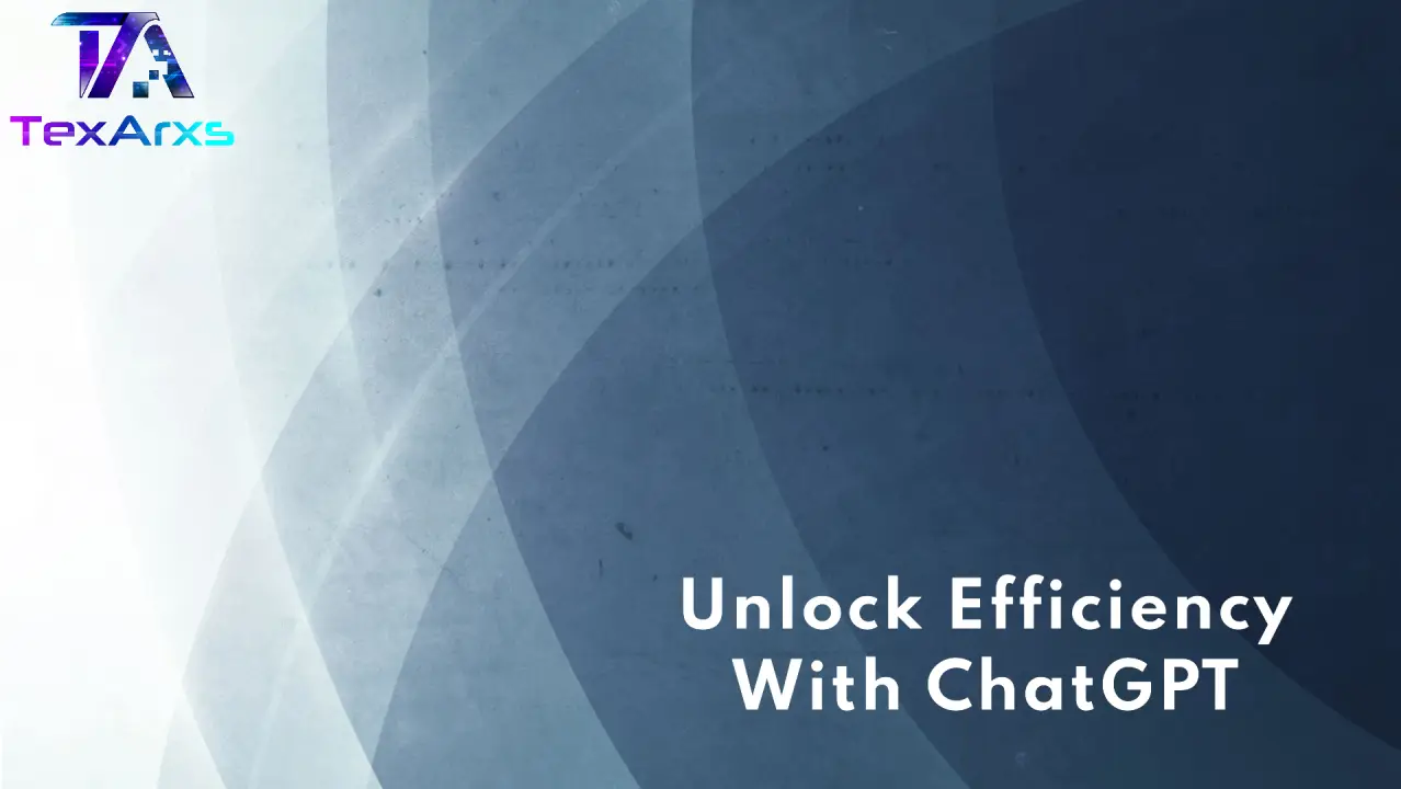 Banner reading "Unlock efficiency with ChatGPT" on a blue background.